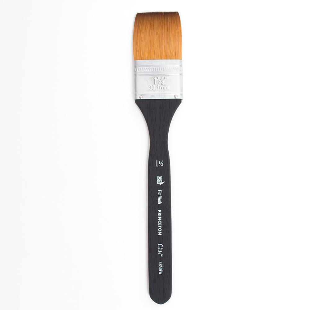 Princeton, Brushes, Art & School, Elite, Synthetic, Kolinsky Sable, Watercolor, 105319, Flat Wash, 1-1/2